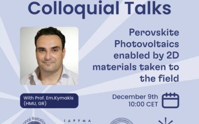 ATHENA Sci-Cafe Colloquial Talks: Perovskite Photovoltaics enabled by 2D materials taken to the field