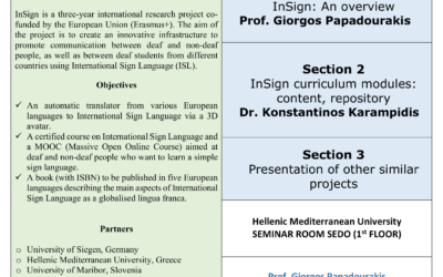 Presentation of the European Program Insign: Advancing Inclusive Education Through International Sign