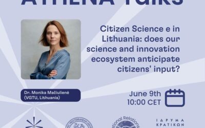 ATHENA Talks: “Citizen Science in Lithuania: does our science and innovation ecosystem anticipate citizens’ input?”