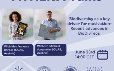 ATHENA Talks: “Biodiversity as a key driver for motivation-Recent advances in BioDivTecs”
