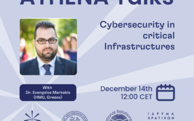ATHENA Talks: “Cybersecurity in Critical Infrastructures.”