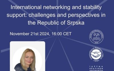 ATHENA4Peace Talks: “International networking and stability support: challenges and perspectives in the Republic of Srpska “