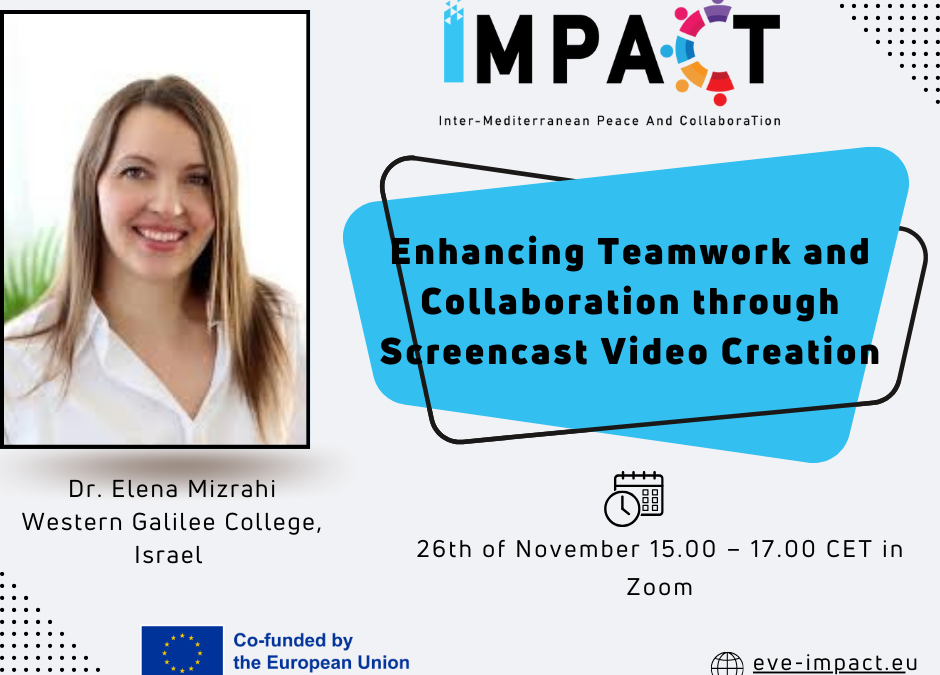 IMPACT Talks: “Enhancing Teamwork & Collaboration through screencast Video Creation”
