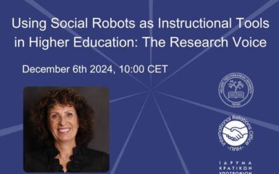 ATHENA TALKS: “Using Social Robots as Instructional Tools in Higher Education: The Research Voice”