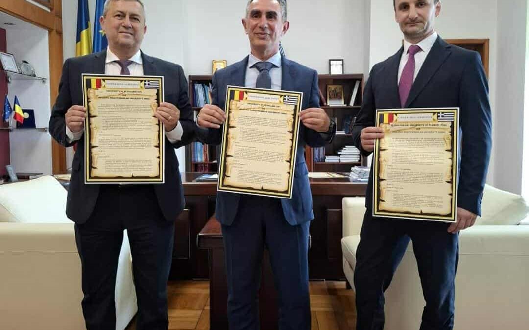 Υπογραφή Συμφωνιών Συνεργασίας μεταξύ Ελληνικού Μεσογειακού Πανεπιστημίου και των Πανεπιστημίων UPG Ploiesti και Petrosani της Ρουμανίας