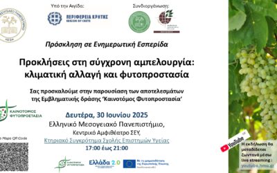 Ενημερωτική Εσπερίδα:”Προκλήσεις στη σύγχρονη αμπελουργία: κλιματική αλλαγή και φυτοπροστασία”