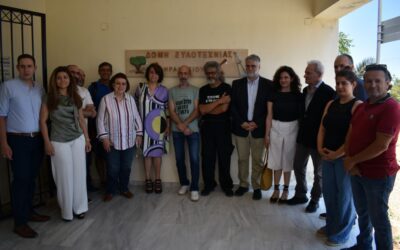 Επίσκεψη της Υπουργού Πολιτισμού κας Λίνα Μενδώνη στη Δομή Ξυλοτεχνίας στο ΕΛΜΕΠΑ