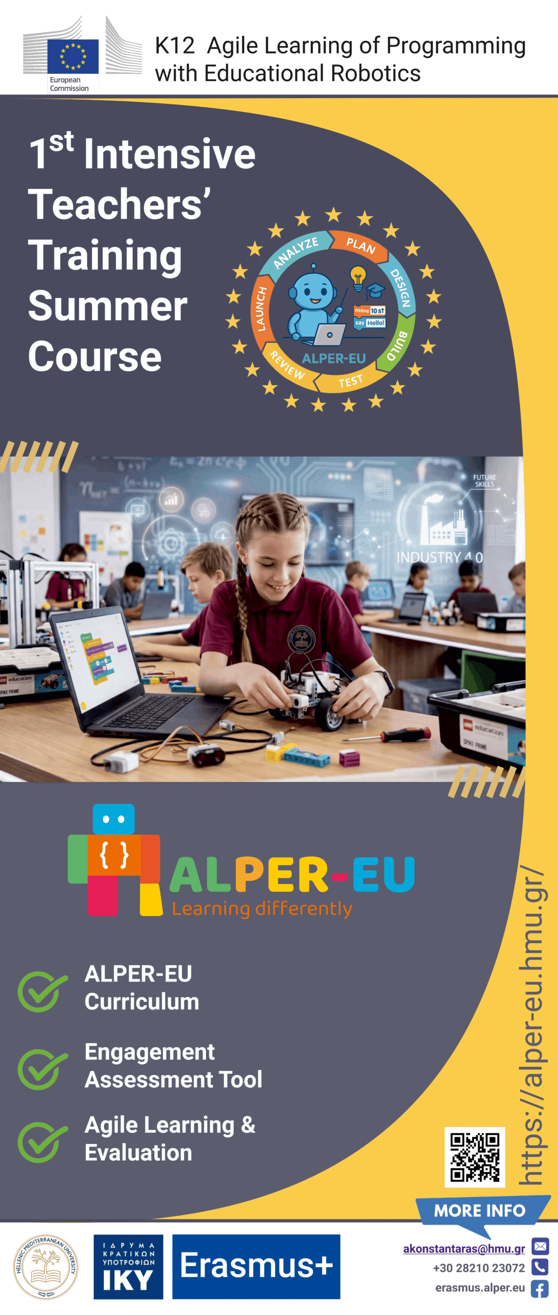 Αφίσα: Θερινό Σχολείο ALPER-EU στο Τμήμα Ηλεκτρονικών Μηχανικών του ΕΛΜΕΠΑ στα Χανιά