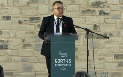 HMU Rector, Professor Nektarios Papadogiannis, at the 2nd Gortys Forum 2026