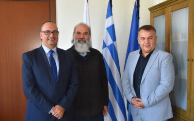 Επίσκεψη εκπροσώπων της Πατριαρχικής Ανώτατης Εκκλησιαστικής Ακαδημίας Κρήτης στον Πρύτανη του ΕΛΜΕΠΑ