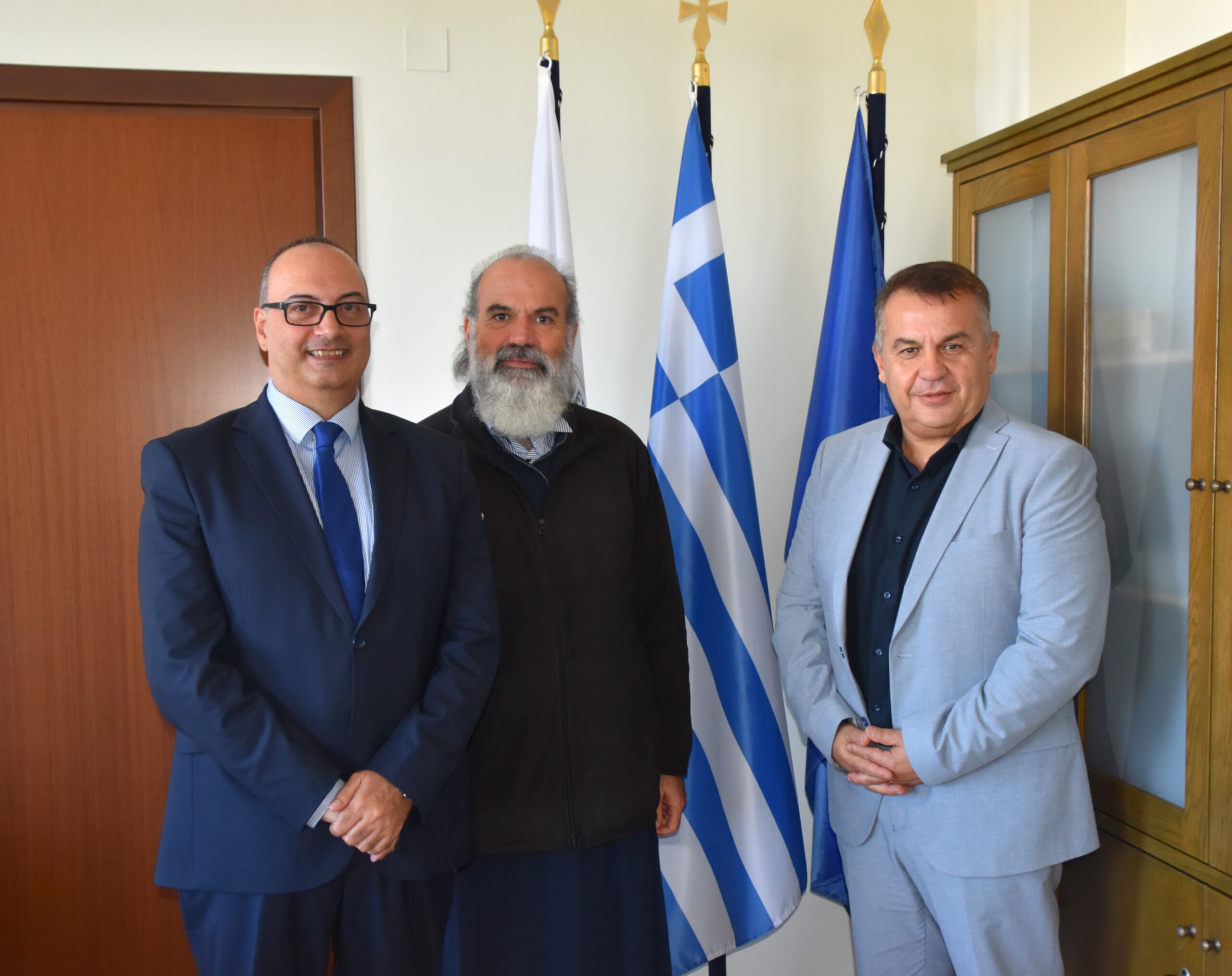 Επίσκεψη εκπροσώπων της Πατριαρχικής Ανώτατης Εκκλησιαστικής Ακαδημίας Κρήτης στον Πρύτανη του Ελληνικού Μεσογειακού Πανεπιστημίου Καθηγητή Νεκτάριο Παπαδογιάννη.