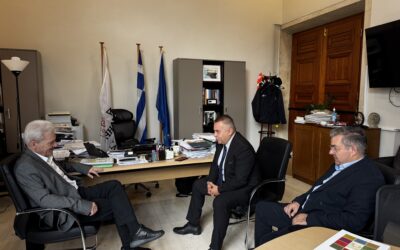 Συνάντηση του Δημάρχου Ηρακλείου Αλέξη Καλοκαιρινού με τον Πρύτανη του Ελληνικού Μεσογειακού Πανεπιστημίου Νεκτάριο Παπαδογιάννη